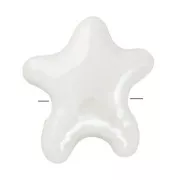 Perles étoile de mer 12x11 mm en céramique - Blanc irisé x5