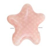 Perles étoile de mer 12x11 mm en céramique - Rose irisé x5