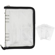 Classeur de rangement pour bijoux 25x19 cm - Noir - Transparent pailleté x1|raw }}