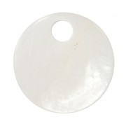 Sequins ronds 8 mm en nacre - Naturel x10|raw }}