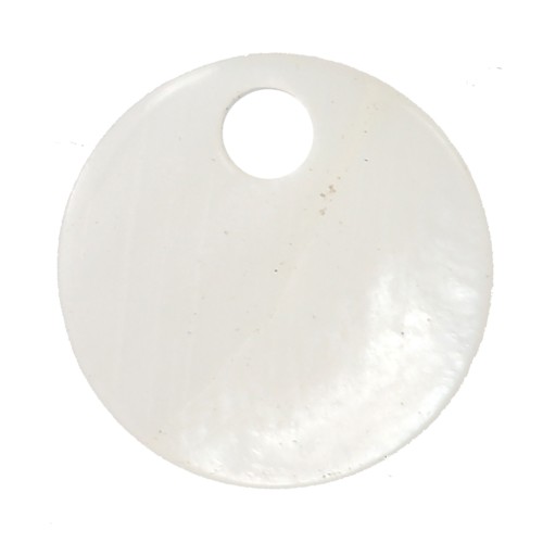 Sequins ronds 8 mm en nacre - Naturel x10