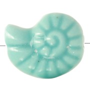 Perles coquillage 15x12 mm en céramique - Turquoise x5|raw }}