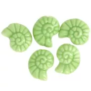 Perles coquillage 15x12 mm en céramique - Vert clair x5