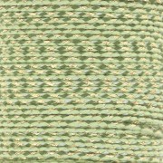 Cordon en coton tressé et fil métallisé 1.5 mm - Multi Vert - Doré x1m