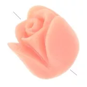 Rose - Perles fleur 10 mm en résine - Rose saumon x4 Perles fleur 10 mm en résine - Rose saumon x4
