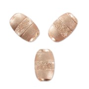Perle Olive diamantée satinée 8x5 mm en Argent 925 Doré Rose x1|raw }}