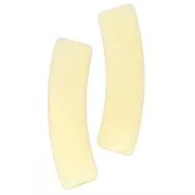Perles tube incurvé 19x5 mm en acrylique translucide - Jaune clair marbré x10