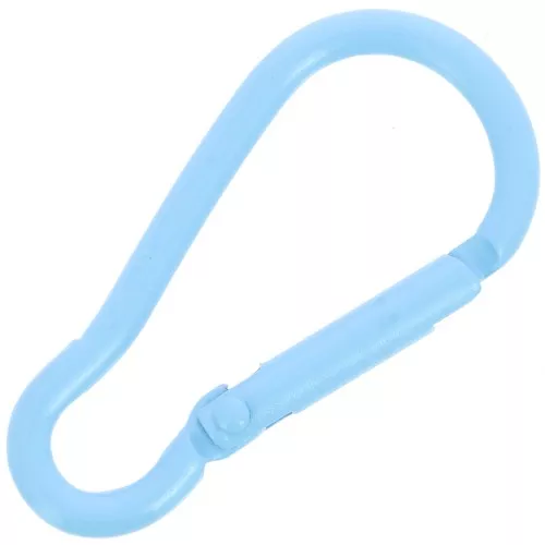 Fermoir mousqueton 46x22 mm en aluminium - Bleu clair x1