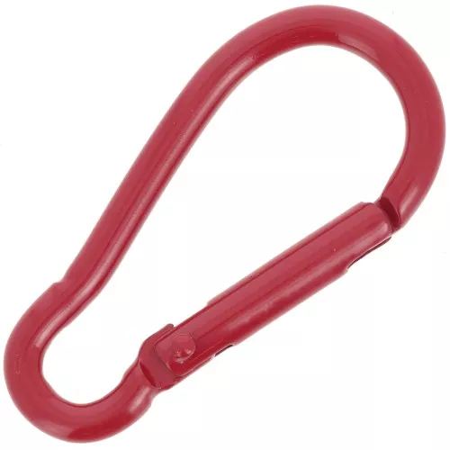 Fermoir mousqueton 46x22 mm en aluminium - Rouge x1