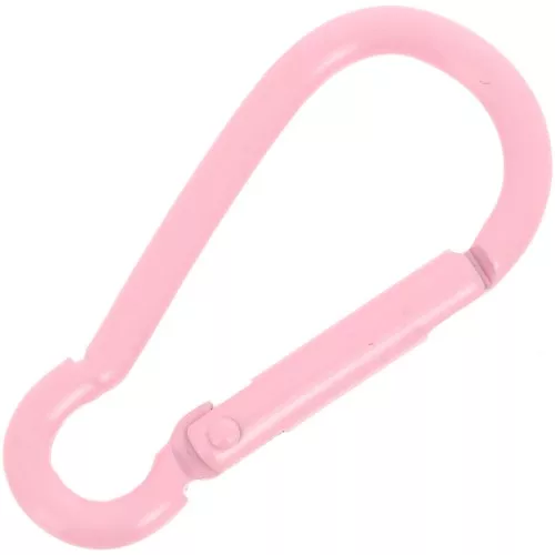 Fermoir mousqueton 46x22 mm en aluminium - Rose clair x1