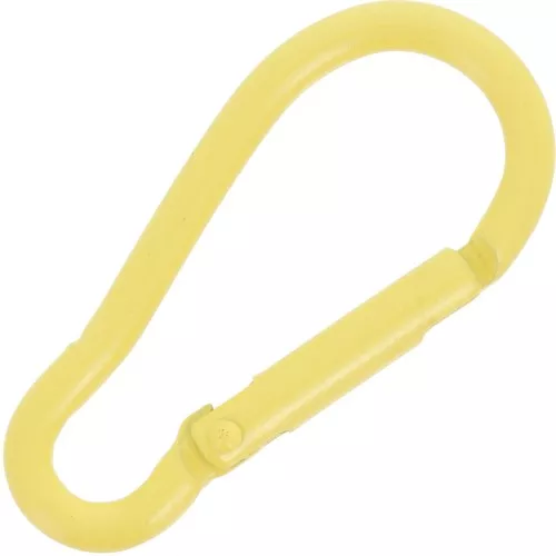 Fermoir mousqueton 46x22 mm en aluminium - Jaune x1