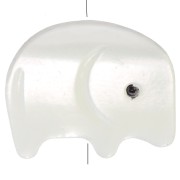 Perle éléphant 9x11 mm en nacre - Naturel x1