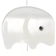 Perle éléphant 9x11 mm en nacre - Naturel x1