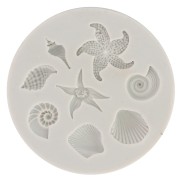 Moule en silicone pour réaliser des coquillages et des étoiles de mer x1