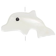 Perle dauphin 8x16.5 mm en nacre - Naturel x1|raw }}