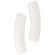 Perles tube incurvé 19x5 mm en acrylique opaque - Ecru x10