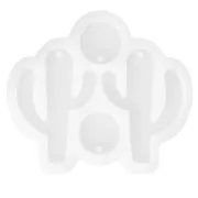 Moule en silicone pour réaliser des boucles d'oreilles cactus - Transparent x1