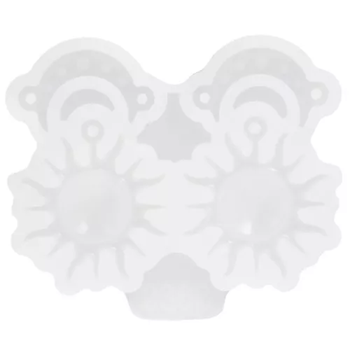 Moule en silicone pour réaliser des pendentifs lune et soleilx1