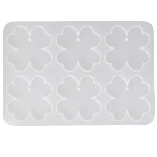 Moule en silicone pour réaliser des pendentifs trèfle - 40x40 mm x1