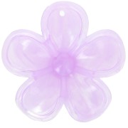 Pendentif fleur 42 mm en acrylique translucide - Marbré Lilas x1|raw }}