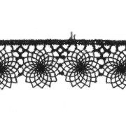 Tulle brodé 16 mm Noir x1m|raw }}