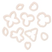 Set de 10 emporte-pièces en plastique pour modelage - 10 à 21 mm - Fleurs x1