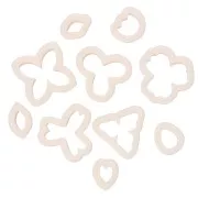 Set de 10 emporte-pièces en plastique pour modelage - 10 à 21 mm - Fleurs x1