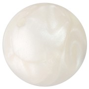 Perles en résine opaque 12 mm - Blanc nacré x6|raw }}