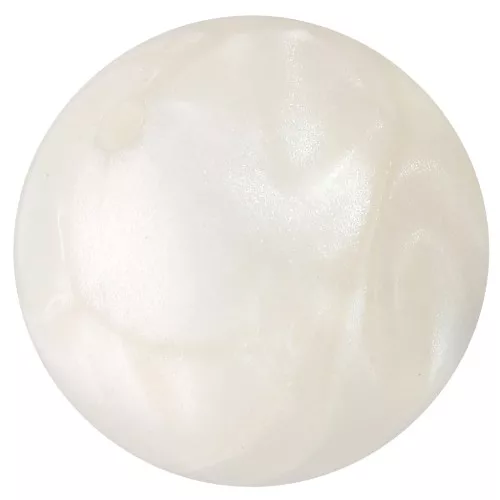 Perles en résine opaque 12 mm - Blanc nacré x6