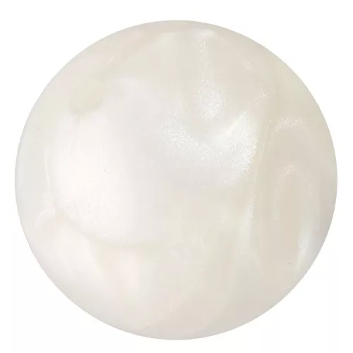 Perles en résine opaque 10 mm - Blanc nacré x8