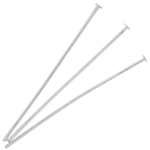 Clous tête plate 38x0.8 mm Argenté x25