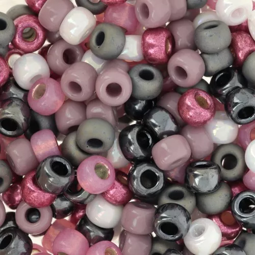 Mix de rocailles Miyuki 6/0 - Metallic Pink x8g