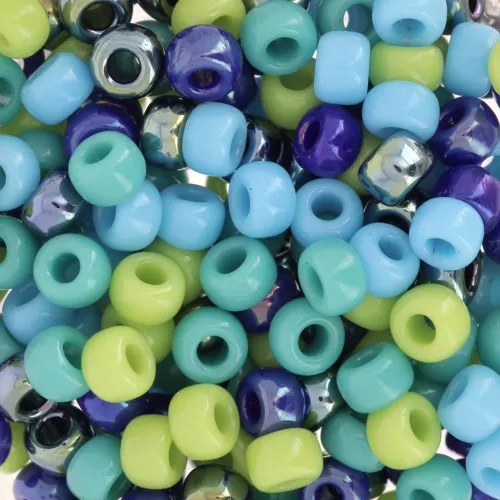 Mix de rocailles Miyuki 6/0 - Blue Green x8g