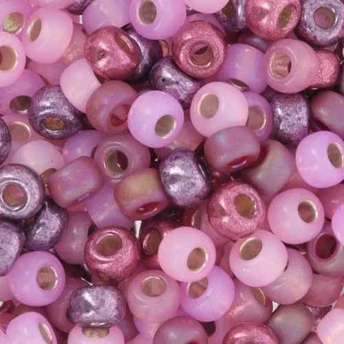 Mix de rocailles Miyuki 6/0 - Pink Panter x8g