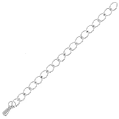 Chainette d'extension maille Rombo 77 mm - Acier inoxydable 304L x1