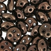 Czechmates Quadralentil 4 trous 6 mm Dark Bronze x5g