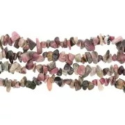 Perles chips 8 - 11 mm en pierre gemme - Rhodonite x74cm