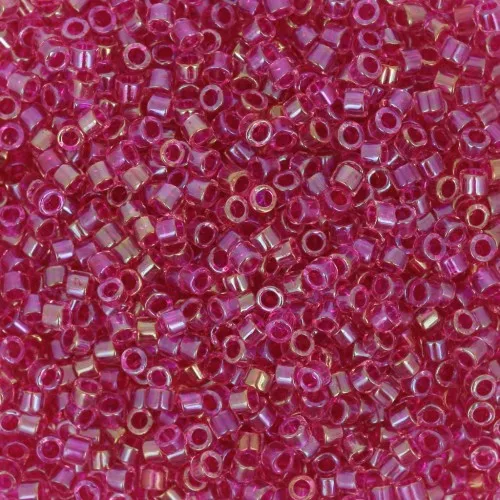 Miyuki Delica 11/0 DB1743 - Crystal AB Hot Pink Lined x8g