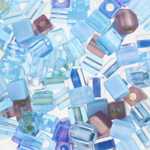 Mix Cubes Miyuki 4 mm SB-MIX-14 - Aqua Shimmer x10g