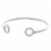 Bague jonc réglable 2 anneaux - Taille 52 à 56 - Argent 925 x1|raw }}