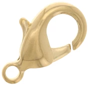 Fermoir mousqueton 15 mm - Plaqué Or 3 microns x1