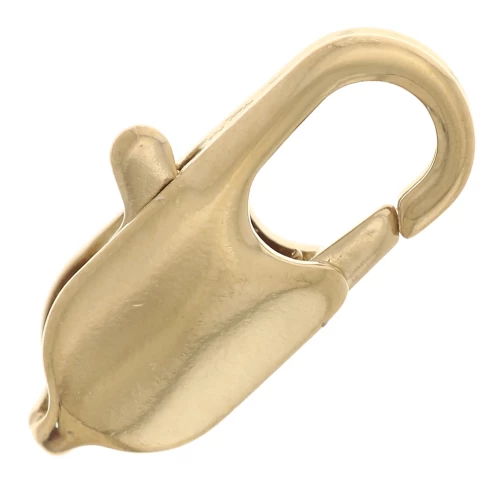 Fermoir mousqueton allongé 14 mm - Plaqué Or 3 microns x1