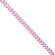 Chaîne maille chevron en épis résine époxy 6.3 mm Rose doré x 20cm|raw }}