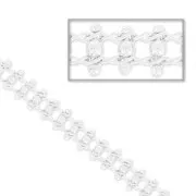 Chaîne maille Fantaisie trio de boules 5.7 mm argenté x 50cm