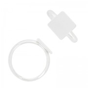 Bague plateau carré 10 mm en Argent 925 x1|raw }}