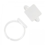 Bague plateau carré 12 mm en Argent 925 x1|raw }}
