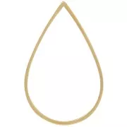 Anneau de montage et tissage goutte 26x17 mm - Acier inoxydable 304L Doré x10