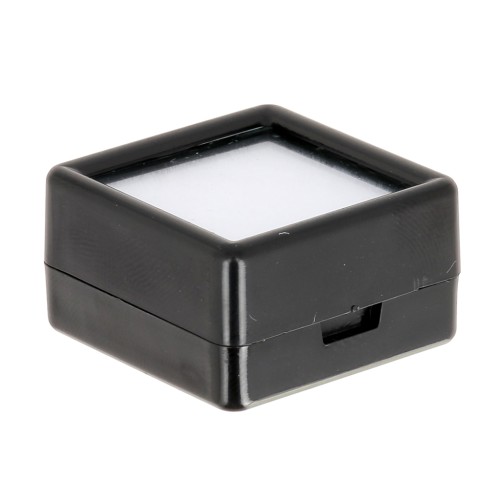 Boite gemmologie 29 mm pour pierres fines - Transparent - Noir x1