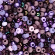 Perles rocailles Preciosa 8/0 3 mm - Mix Violet x20g