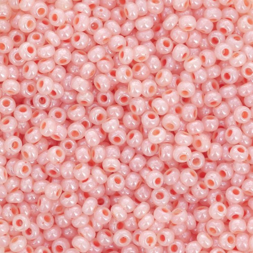 Perles rocailles Preciosa  11/0 2 mm - - Terra Orange Lined Ceylon x20g